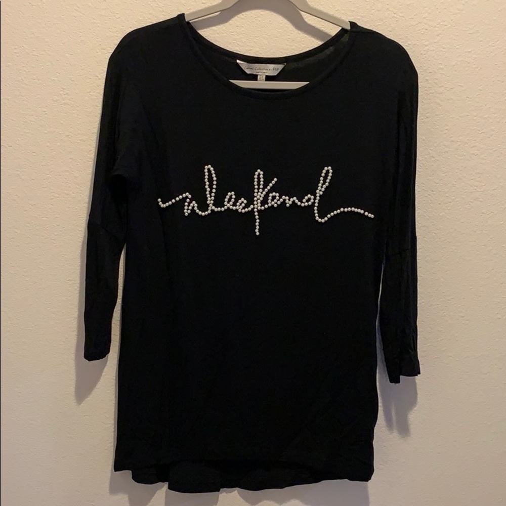 Casual Collection-F&F. Sz 4 Tee w/pearl graphic.